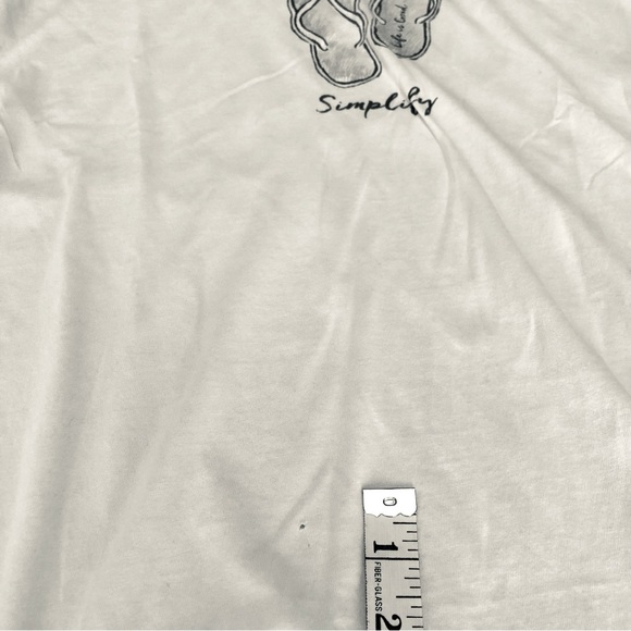 Life is good Flip Flop Neutral T-Shirt Coastal Beach Women’s Size Large - Picture 10 of 10